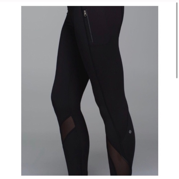 Lululemon inspire tight II mesh black size 4 - Picture 2 of 5